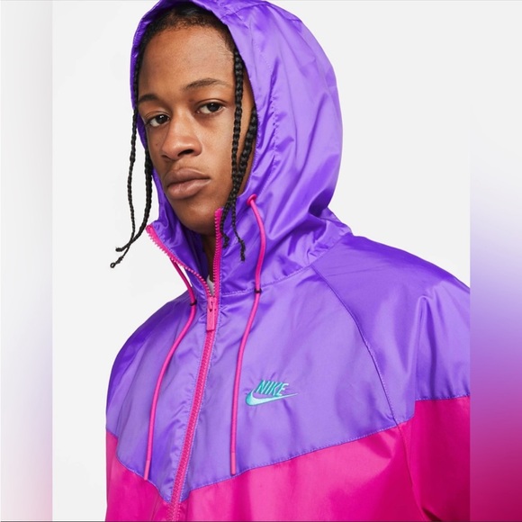 Nike Windrunner Pink Purple Windbreaker Rain Jacket Men’s Large Women’s L/XL NWT - Picture 3 of 14